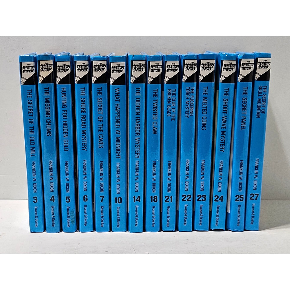 The Hardy Boys Book Lot of 14 Hardcover Blue Spine Franklin W Dixon